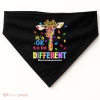 Giraffe It's Ok To Be Different Autism Awareness Acceptance Cute Gift USA-Made Doggie Bandana thumb 0