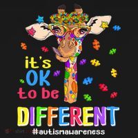 Giraffe It's Ok To Be Different Autism Awareness Acceptance Cute Gift Backpack thumb 2