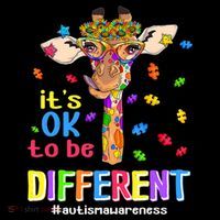 Giraffe It's Ok To Be Different Autism Awareness Acceptance Cute Gift Coffee Mug thumb 5