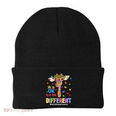 Giraffe It's Ok To Be Different Autism Awareness Acceptance Cute Gift Beanie