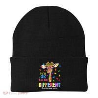 Giraffe It's Ok To Be Different Autism Awareness Acceptance Cute Gift Beanie thumb 0