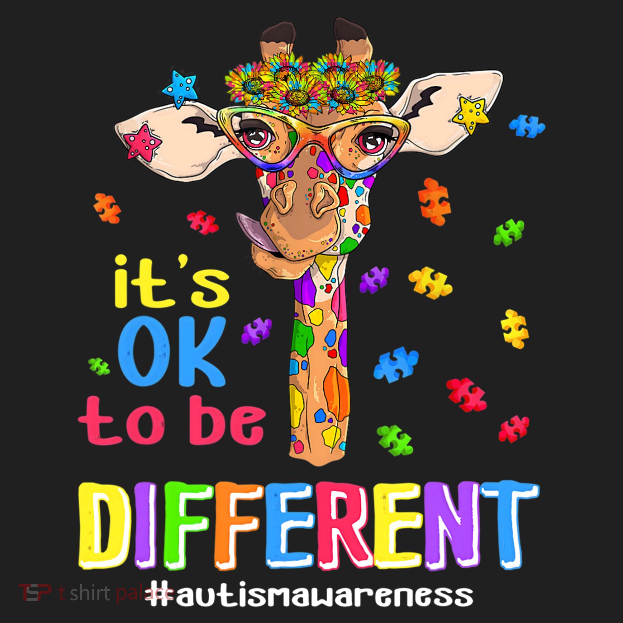 Giraffe It's Ok To Be Different Autism Awareness Acceptance Cute Gift Beanie