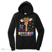 Giraffe It's Ok To Be Different Autism Awareness Acceptance Cute Gift Women's Hoodie thumb 0