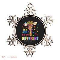 Giraffe It's Ok To Be Different Autism Awareness Acceptance Cute Gift Ornament thumb 0