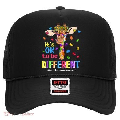 Giraffe It's Ok To Be Different Autism Awareness Acceptance Cute Gift Hat