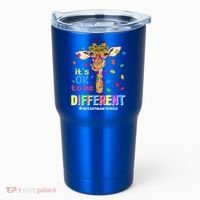 Giraffe It's Ok To Be Different Autism Awareness Acceptance Cute Gift Tumbler thumb 0