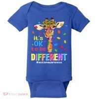 Giraffe It's Ok To Be Different Autism Awareness Acceptance Cute Gift Baby Bodysuit thumb 0