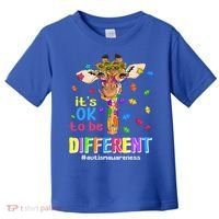 Giraffe It's Ok To Be Different Autism Awareness Acceptance Cute Gift Toddler T-Shirt thumb 0
