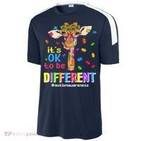 Giraffe It's Ok To Be Different Autism Awareness Acceptance Cute Gift Sport-Tek Competitor United Soccer Jersey thumb 2