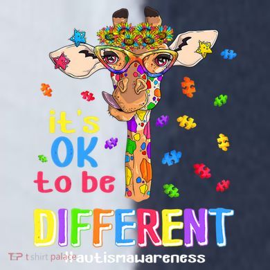 Giraffe It's Ok To Be Different Autism Awareness Acceptance Cute Gift Sport-Tek Competitor United Soccer Jersey
