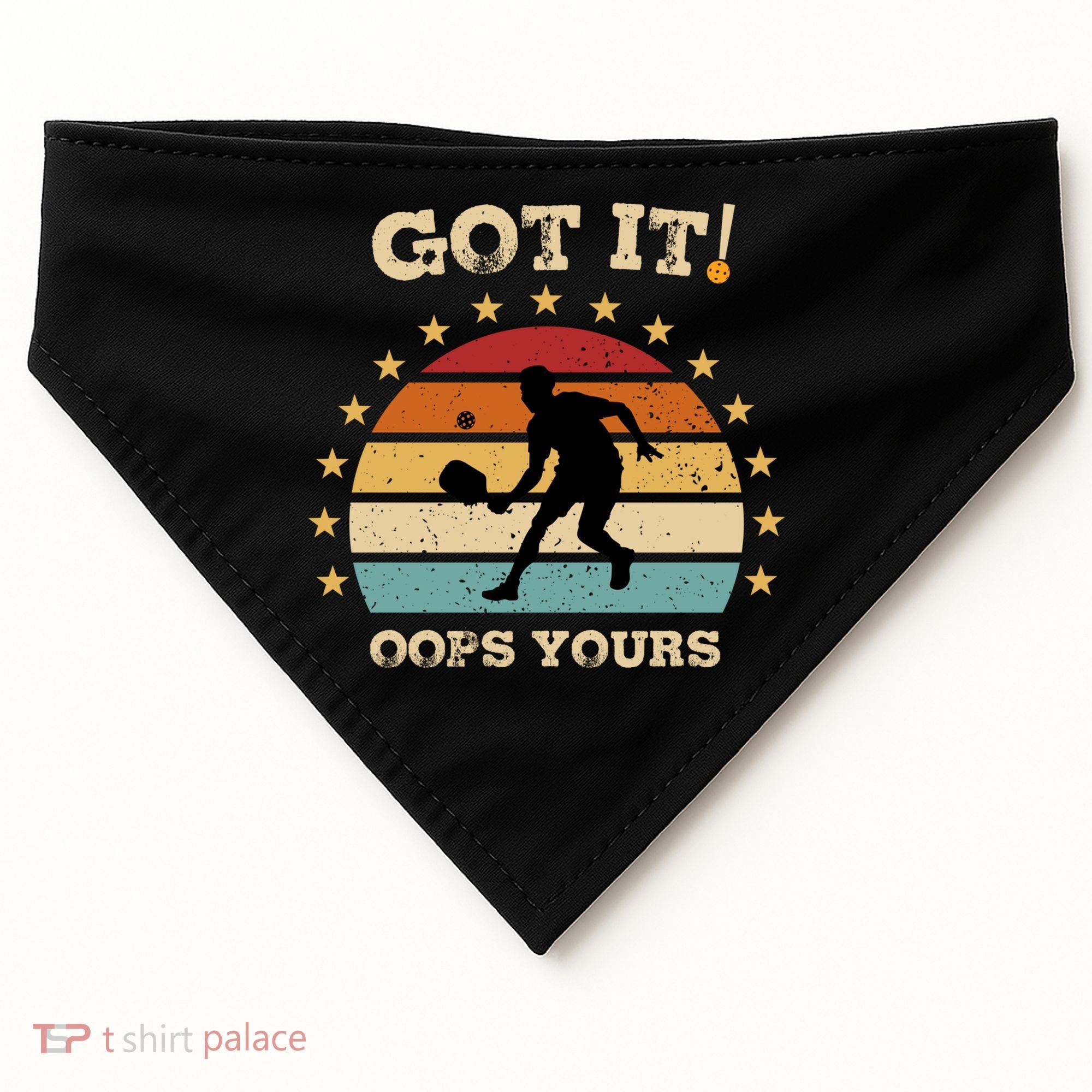 Got It Oops Yours Funny Pickleball Lovers Retro Distressed Gift USA-Made Doggie Bandana