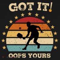 Got It Oops Yours Funny Pickleball Lovers Retro Distressed Gift Backpack thumb 2