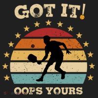Got It Oops Yours Funny Pickleball Lovers Retro Distressed Gift Beanie thumb 2