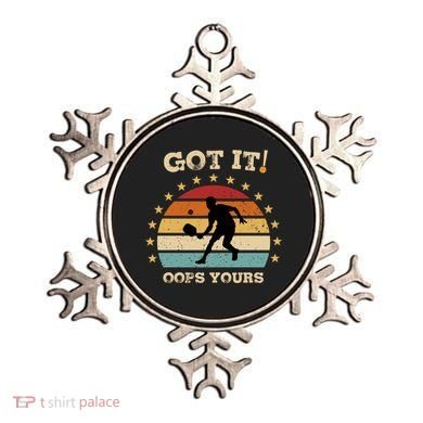 Got It Oops Yours Funny Pickleball Lovers Retro Distressed Gift Ornament