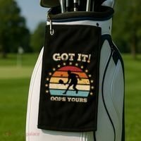 Got It Oops Yours Funny Pickleball Lovers Retro Distressed Gift Golf Towel thumb 2