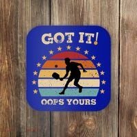 Got It Oops Yours Funny Pickleball Lovers Retro Distressed Gift Coaster thumb 0