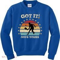 Got It Oops Yours Funny Pickleball Lovers Retro Distressed Gift Kids Sweatshirt thumb 0