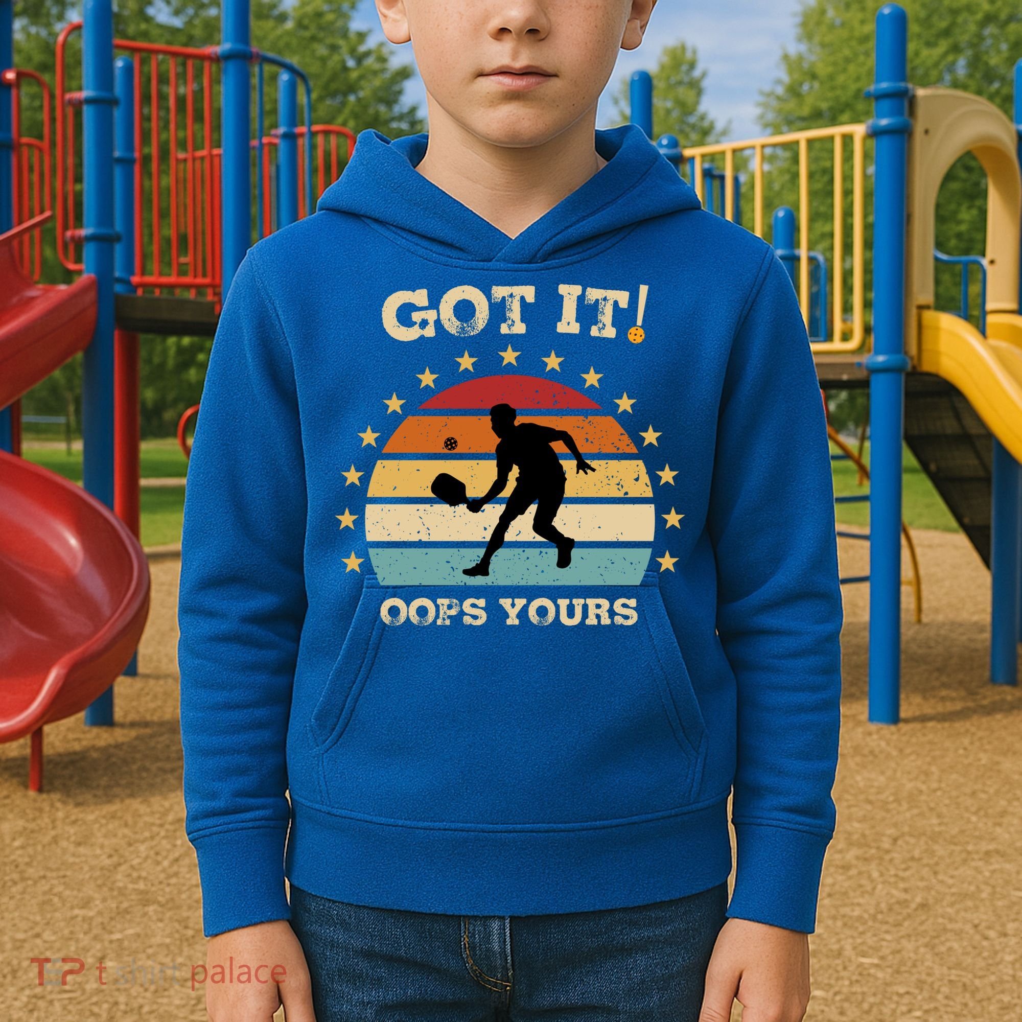 Got It Oops Yours Funny Pickleball Lovers Retro Distressed Gift Kids Hoodie