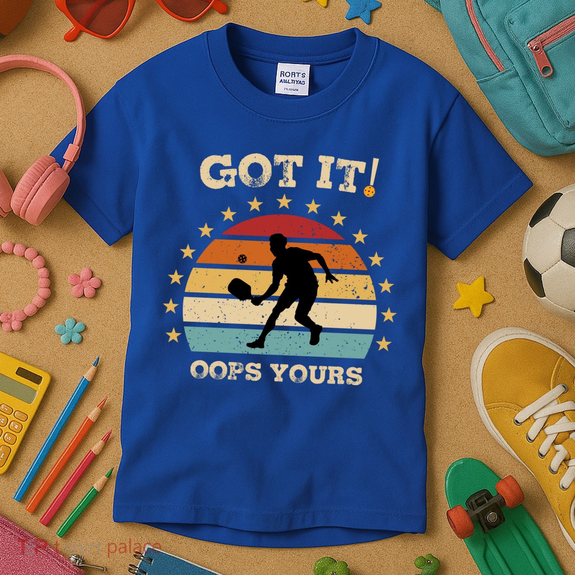 Got It Oops Yours Funny Pickleball Lovers Retro Distressed Gift Kids T-Shirt
