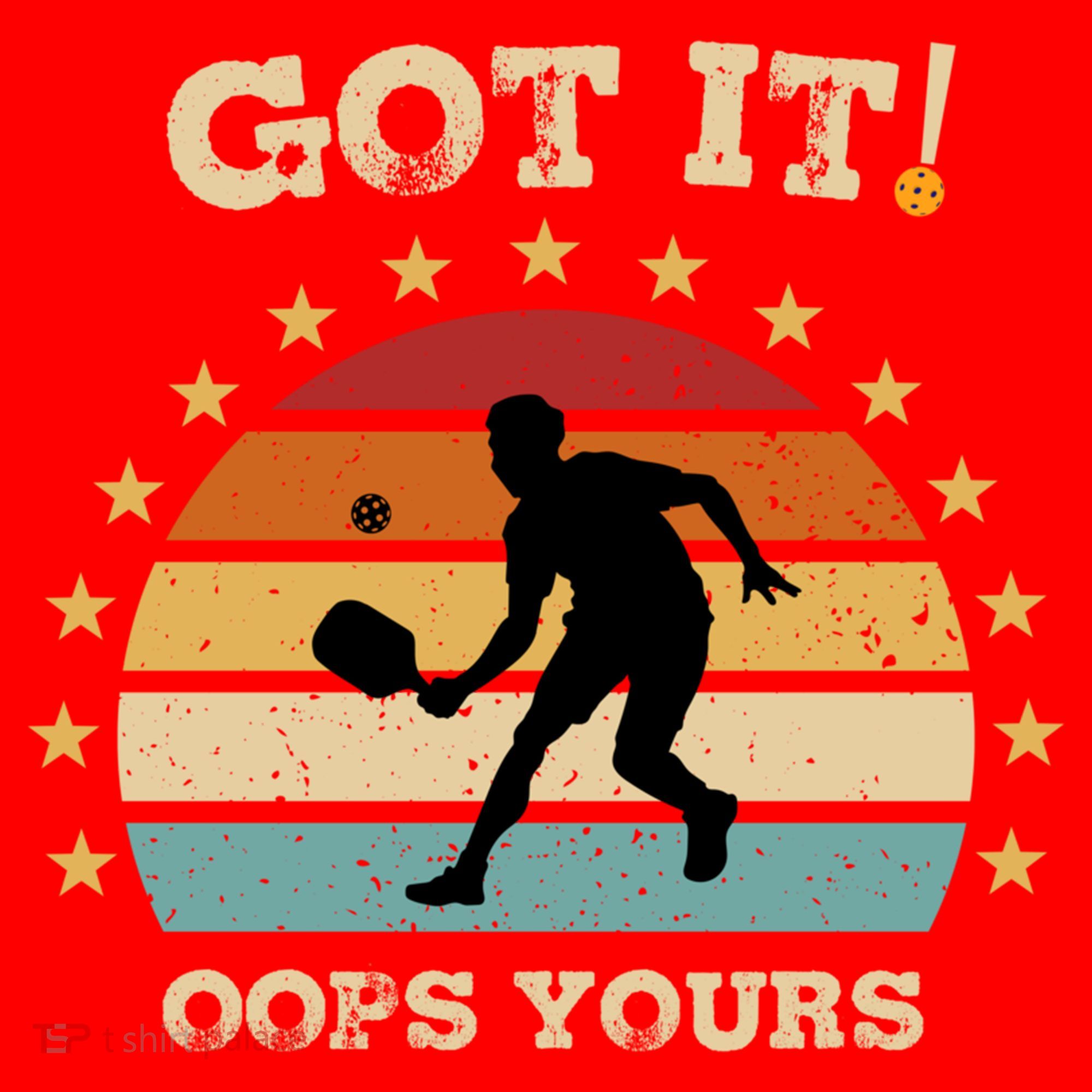 Got It Oops Yours Funny Pickleball Lovers Retro Distressed Gift Santa Hat