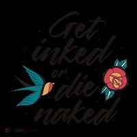 Get Inked Or Die Naked Tattoo Mousepad thumb 1