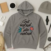 Get Inked Or Die Naked Tattoo Hoodie thumb 3