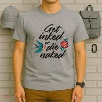 Get Inked Or Die Naked Tattoo T-Shirt thumb 6