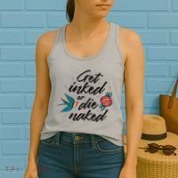 Get Inked Or Die Naked Tattoo Women's Tank Top thumb 2