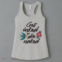 Get Inked Or Die Naked Tattoo Women's Tank Top thumb 3