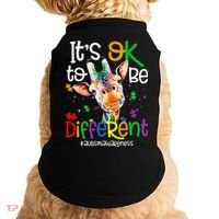 giraffe its okay to be different ASD Awareness Doggie Tank thumb 0