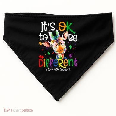 giraffe its okay to be different ASD Awareness USA-Made Doggie Bandana