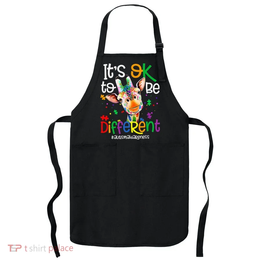 giraffe its okay to be different ASD Awareness Apron