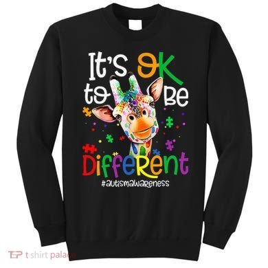 giraffe its okay to be different ASD Awareness Sweatshirt