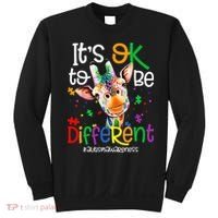giraffe its okay to be different ASD Awareness Sweatshirt thumb 0