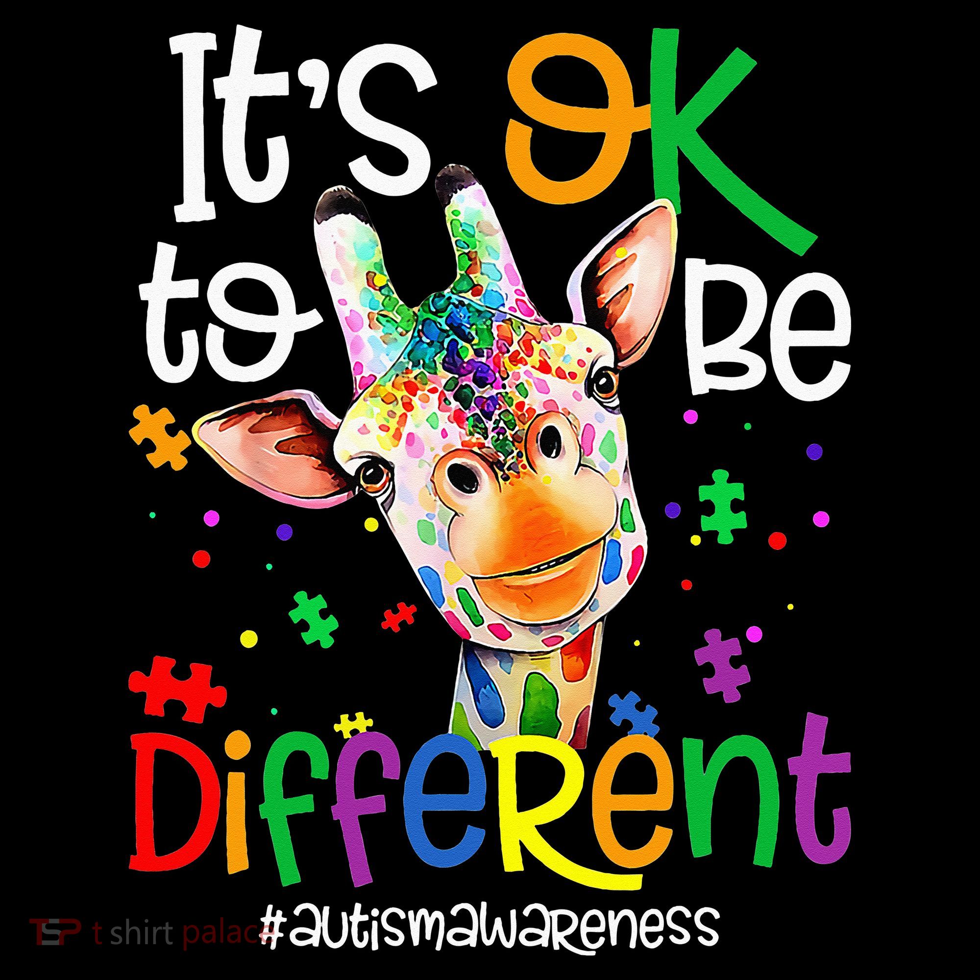 giraffe its okay to be different ASD Awareness Sweatshirt