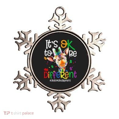 giraffe its okay to be different ASD Awareness Ornament