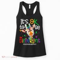 giraffe its okay to be different ASD Awareness Women's Tank Top thumb 0
