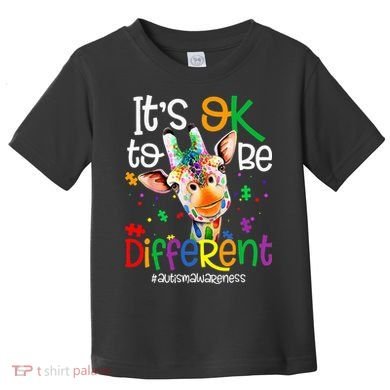 giraffe its okay to be different ASD Awareness Toddler T-Shirt