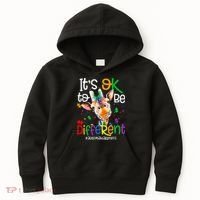 giraffe its okay to be different ASD Awareness Kids Hoodie thumb 0