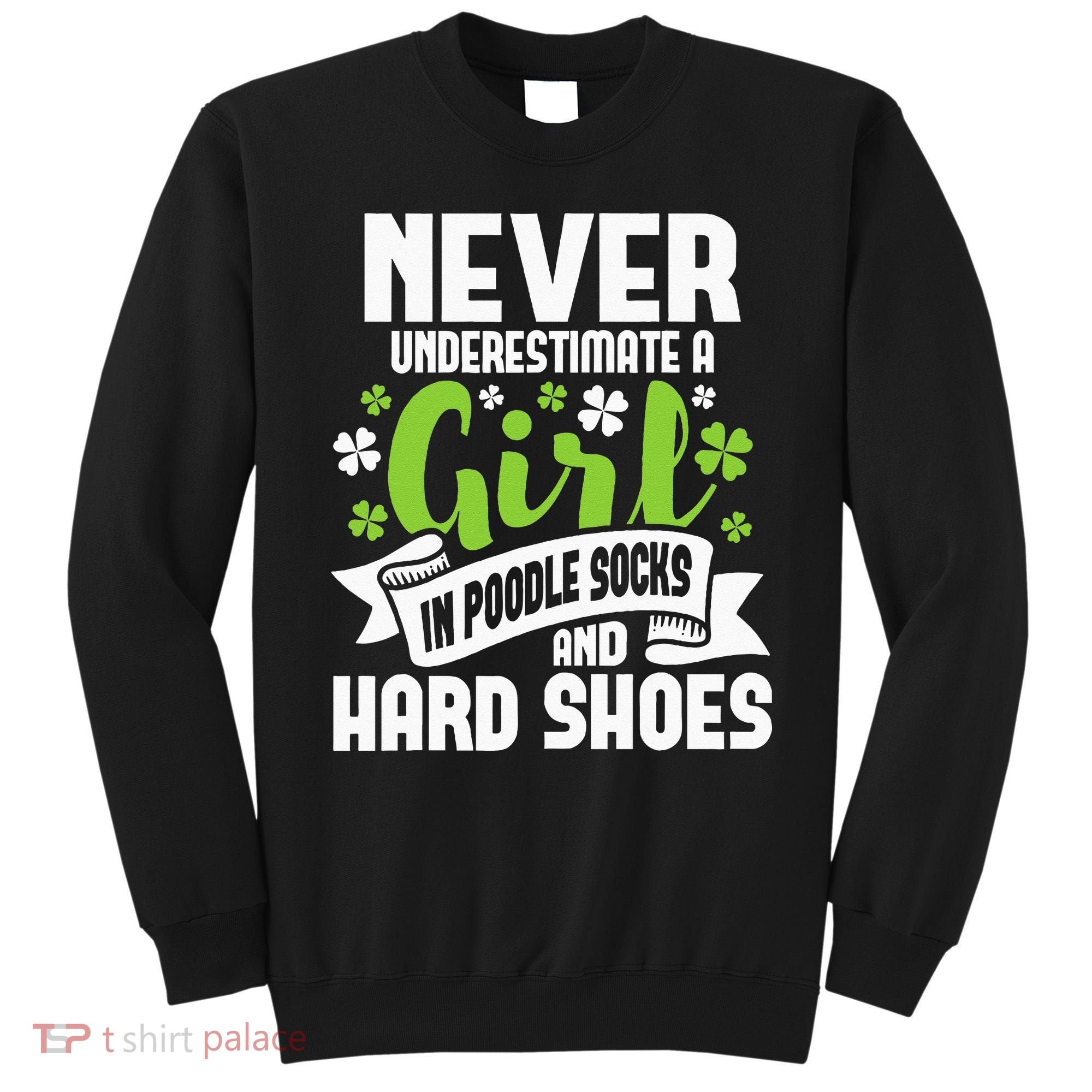 Girl In Poodle Socks Irish Dancer Ceili Reel Dance Feis Sweatshirt