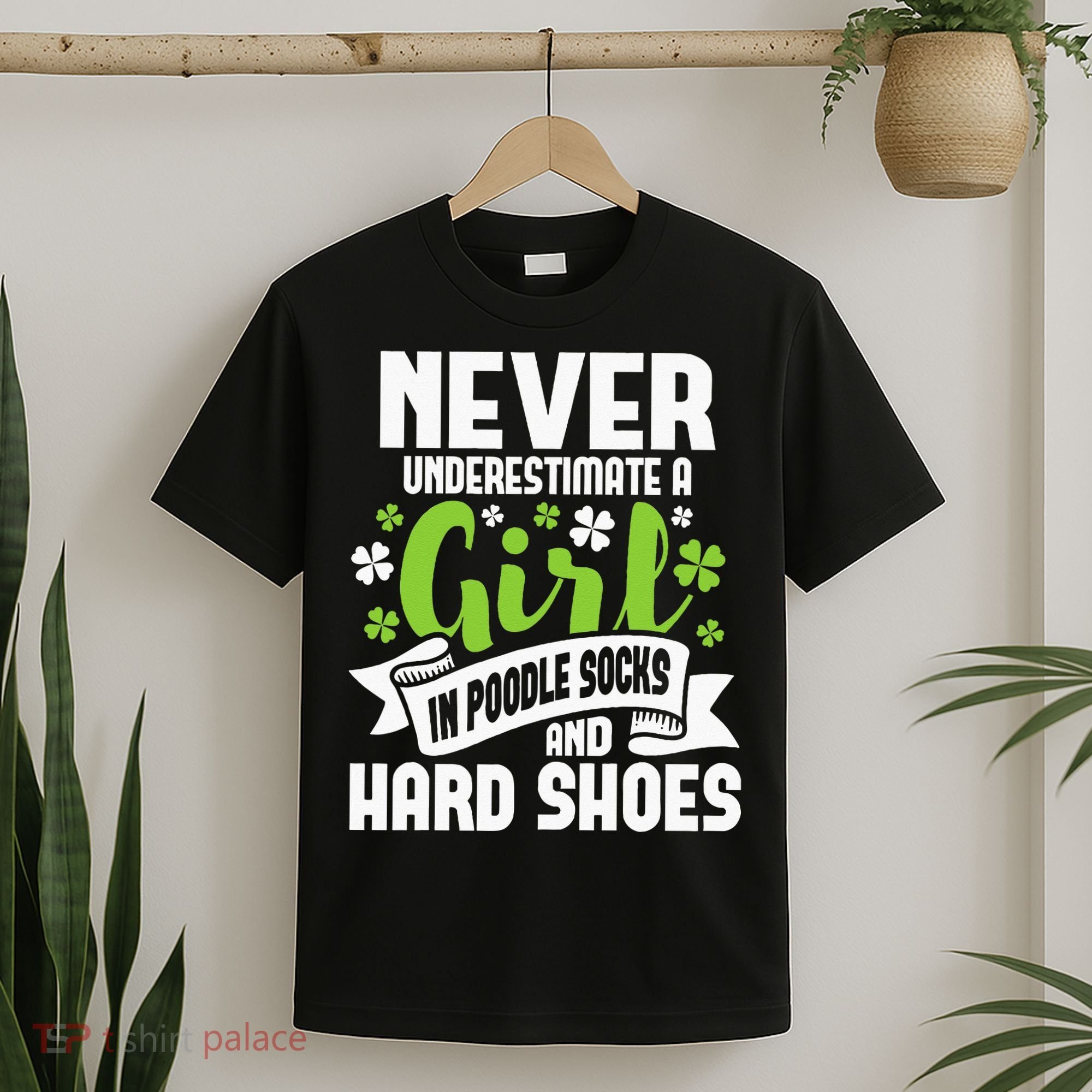 Girl In Poodle Socks Irish Dancer Ceili Reel Dance Feis T-Shirt