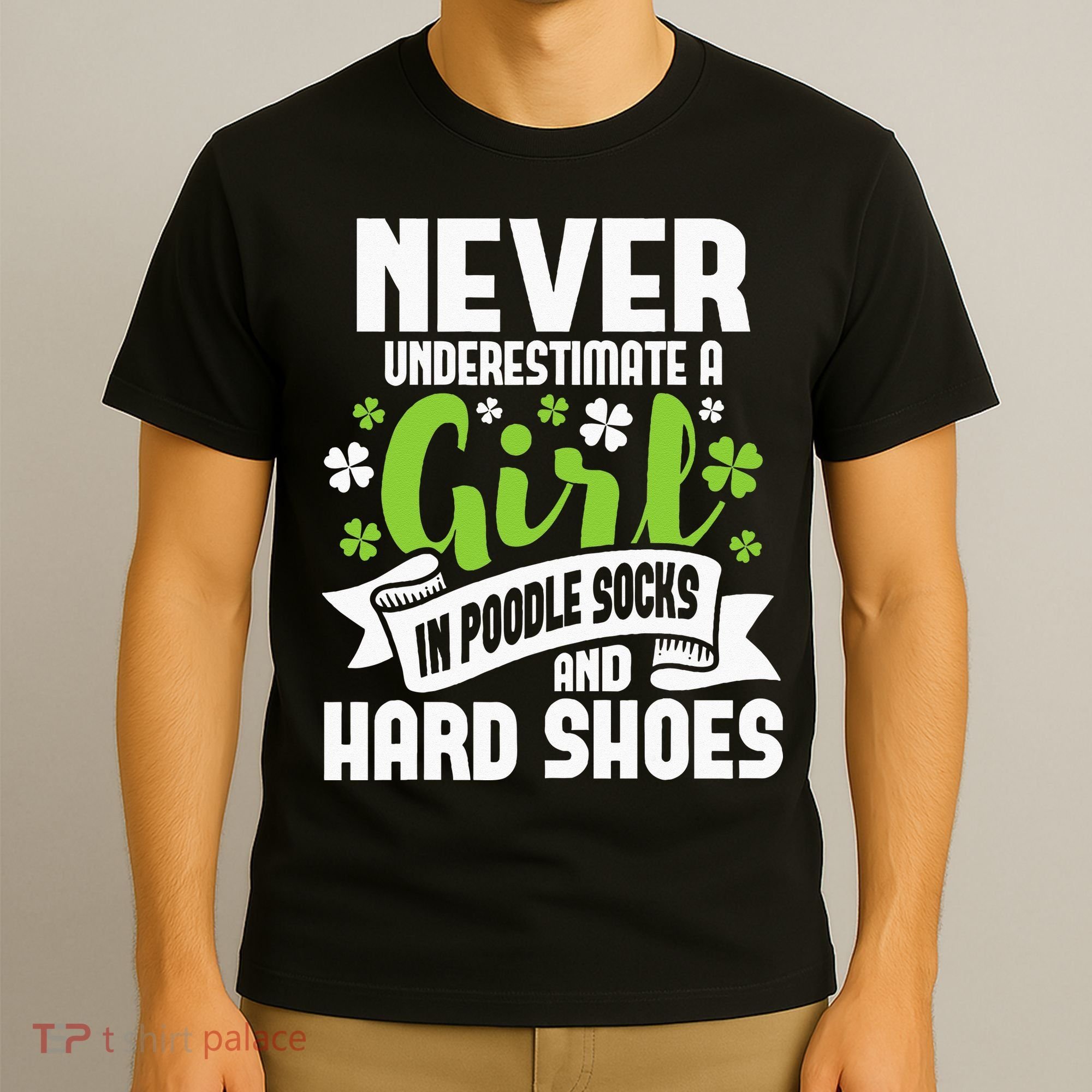 Girl In Poodle Socks Irish Dancer Ceili Reel Dance Feis T-Shirt