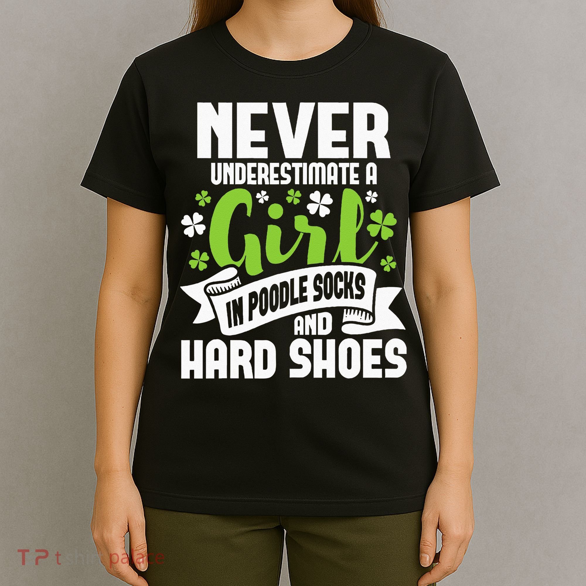 Girl In Poodle Socks Irish Dancer Ceili Reel Dance Feis T-Shirt