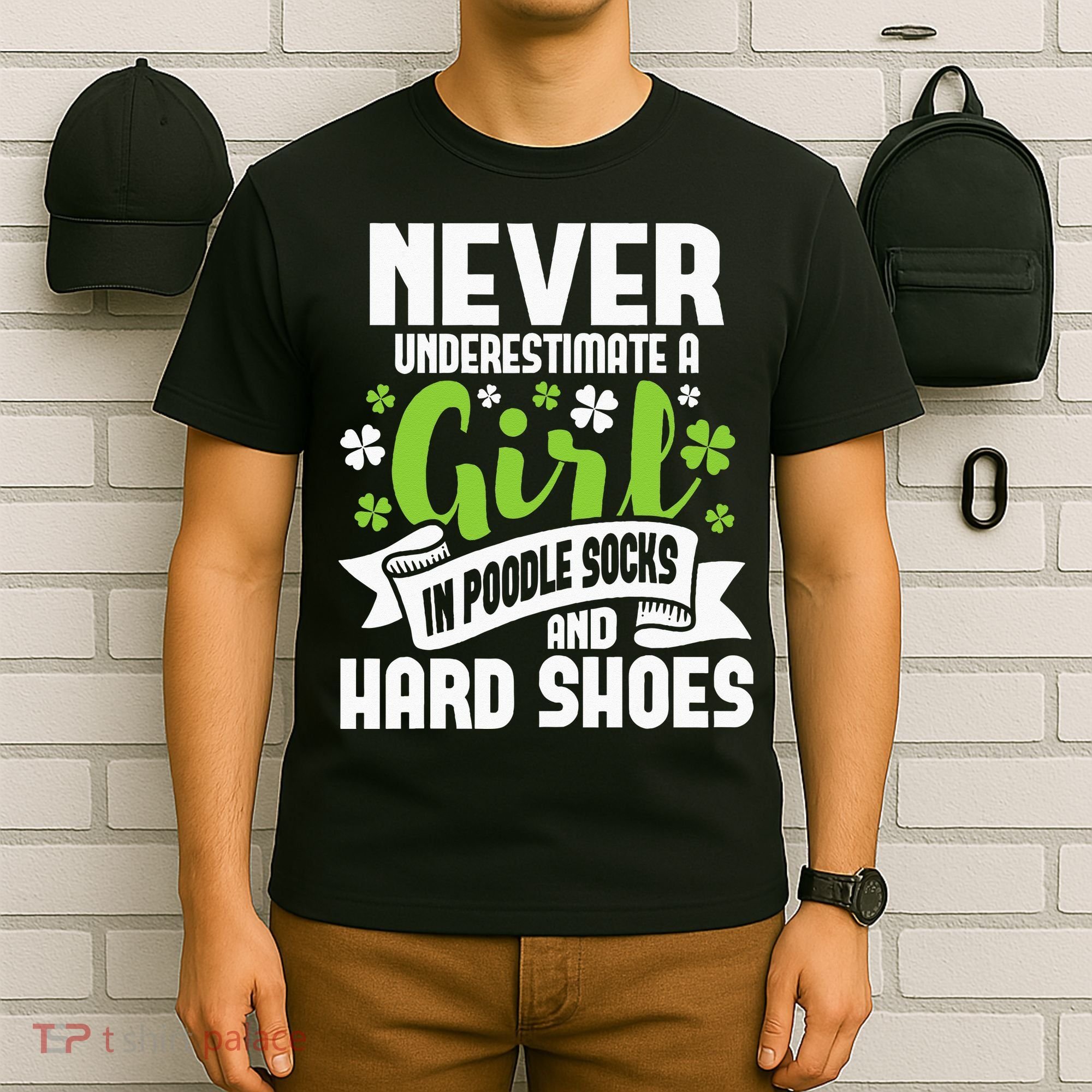 Girl In Poodle Socks Irish Dancer Ceili Reel Dance Feis T-Shirt