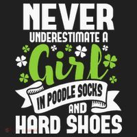 Girl In Poodle Socks Irish Dancer Ceili Reel Dance Feis Beanie thumb 2