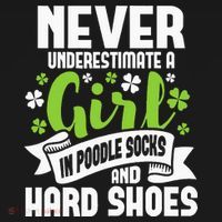 Girl In Poodle Socks Irish Dancer Ceili Reel Dance Feis Women's Hoodie thumb 2