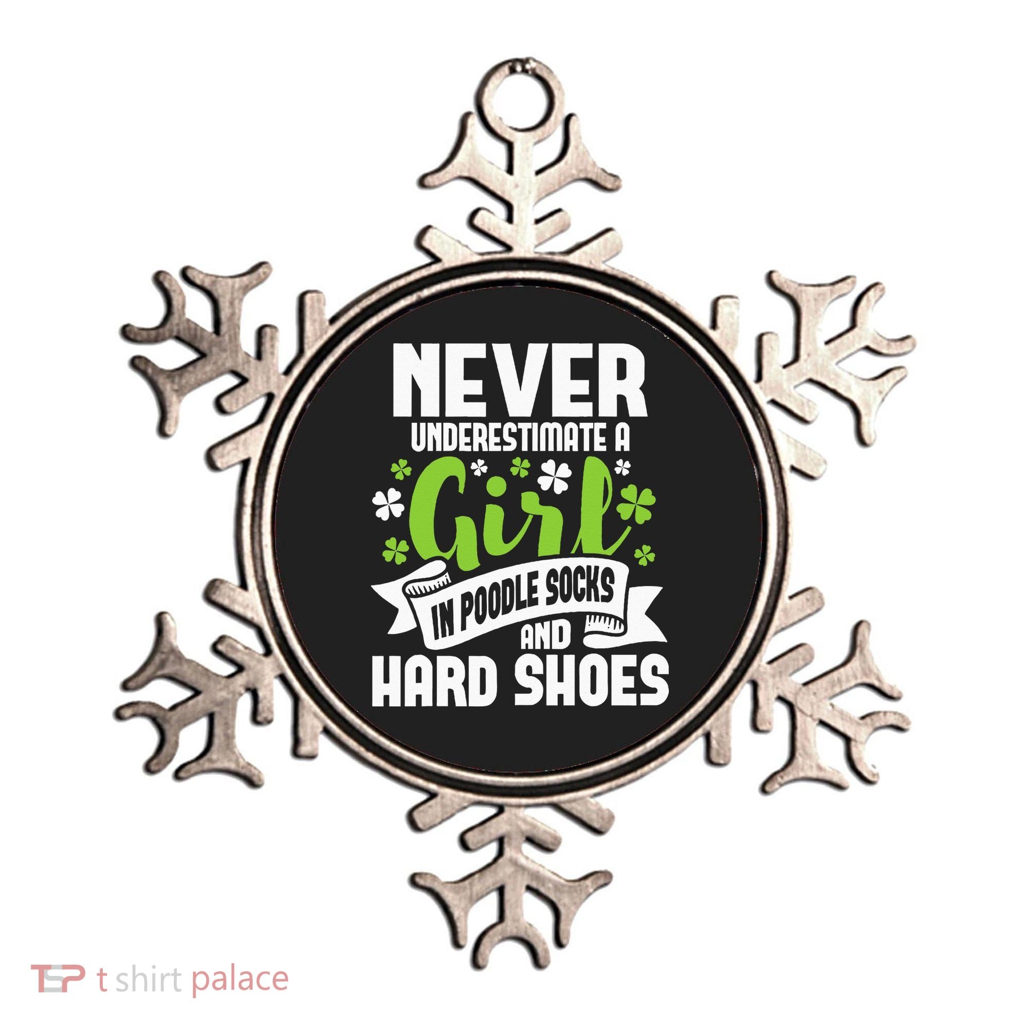 Girl In Poodle Socks Irish Dancer Ceili Reel Dance Feis Ornament