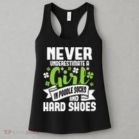 Girl In Poodle Socks Irish Dancer Ceili Reel Dance Feis Women's Tank Top thumb 3
