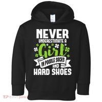 Girl In Poodle Socks Irish Dancer Ceili Reel Dance Feis Toddler Hoodie thumb 0