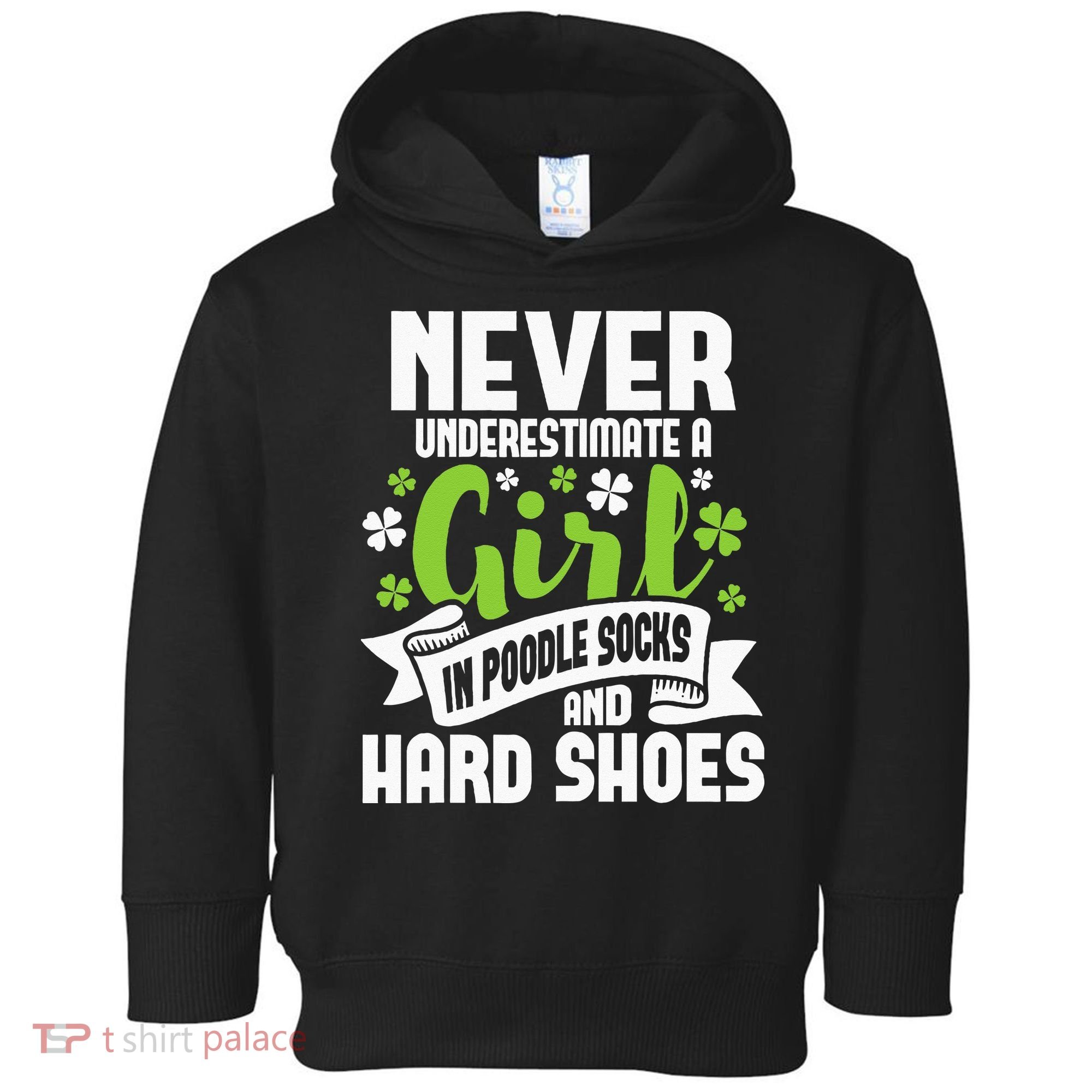 Girl In Poodle Socks Irish Dancer Ceili Reel Dance Feis Toddler Hoodie